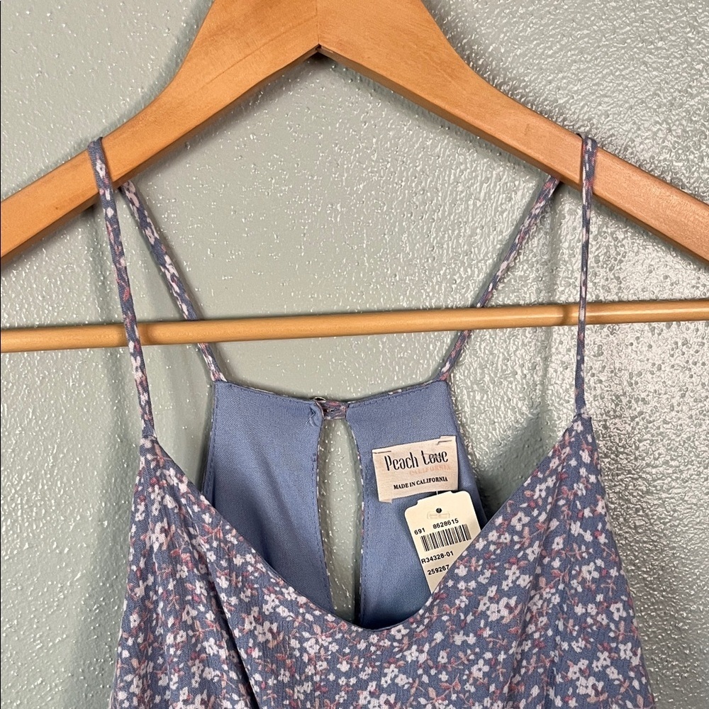 Peach Love California Blue Floral Romper NWT Small - Picture 7 of 15